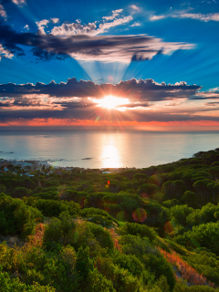 кейптаун, Южная африка, camps bay, атлантический океан