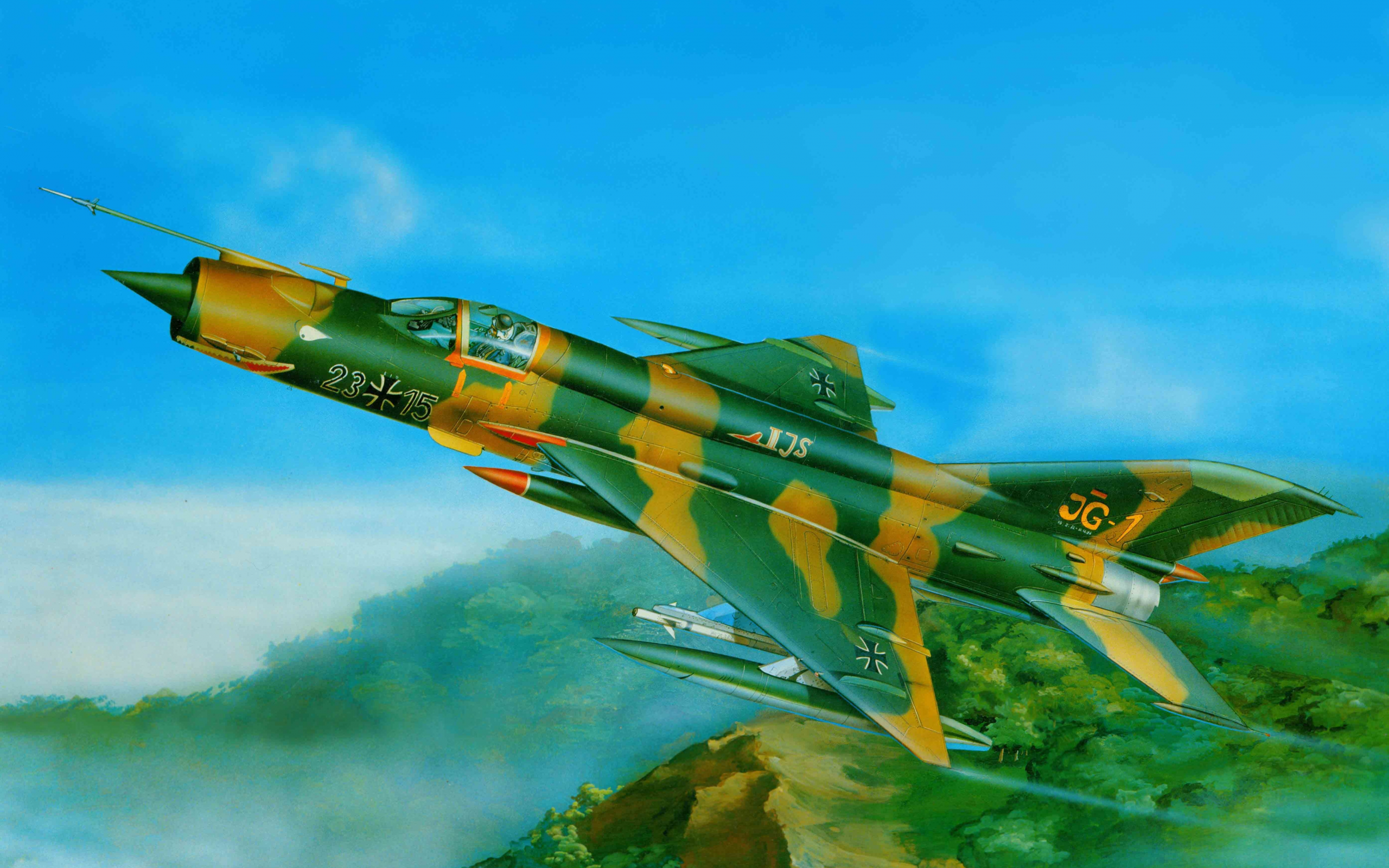 mig-21mf, советский, миг-21мф, Арт, многоцелевой, самолет