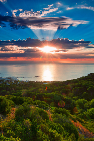 кейптаун, Южная африка, camps bay, атлантический океан