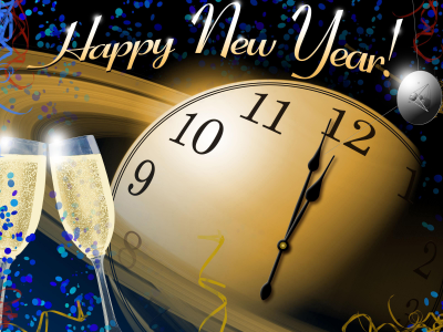шампанское, праздник, часы, Новый год, бокалы