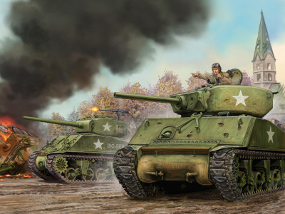 джамбо, танк, m4a3e2, assault, Арт, sherman, шерман, u.s., jumbo