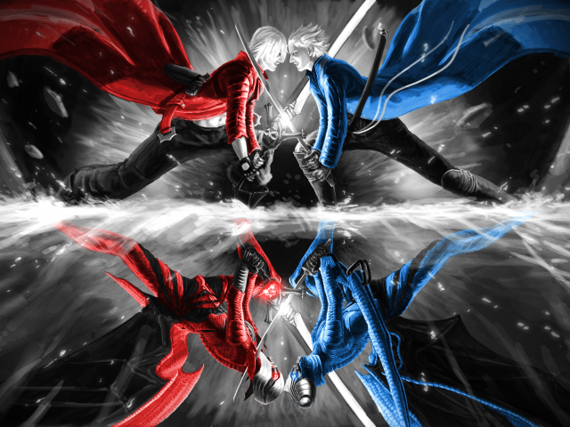 vergil, данте, dante, Devil may cry, демоны