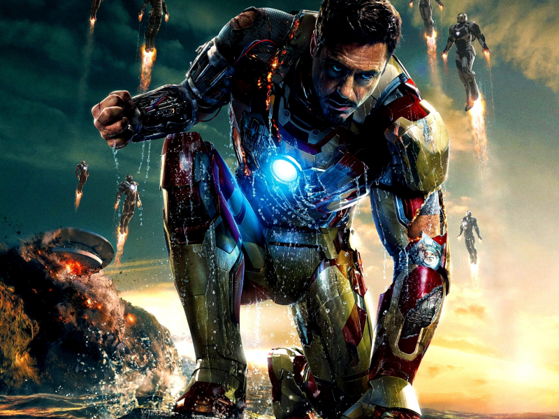 взрыв, тони старк, tony stark, железный человек 3, Iron man 3 