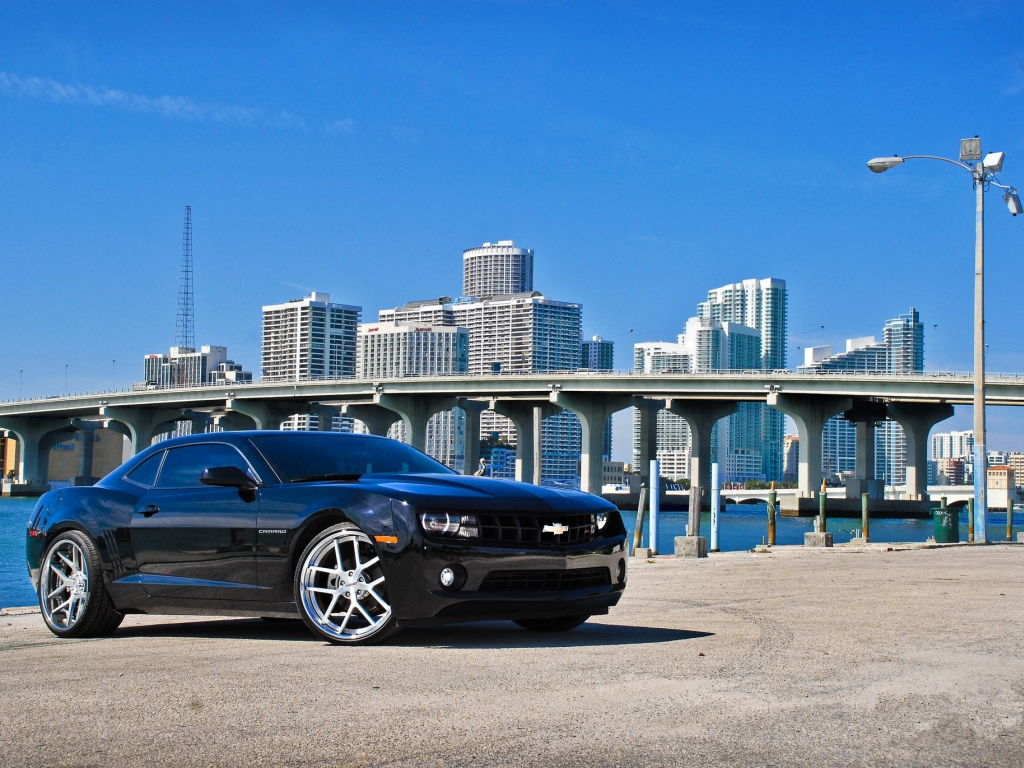 чёрный, black, Chevrolet, camaro ss, шевроле камаро сс, florida, miami