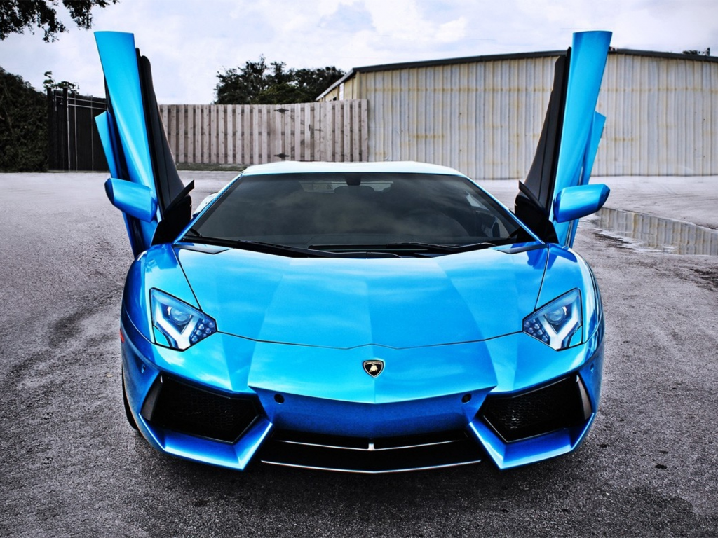 lp700-4, door, blue, Lamborghini, двери, вверх, car, aventador