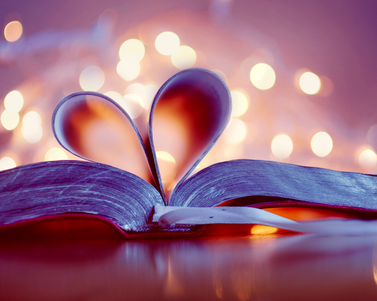 сердце, боке, страницы, закладка, Книга, сердечко