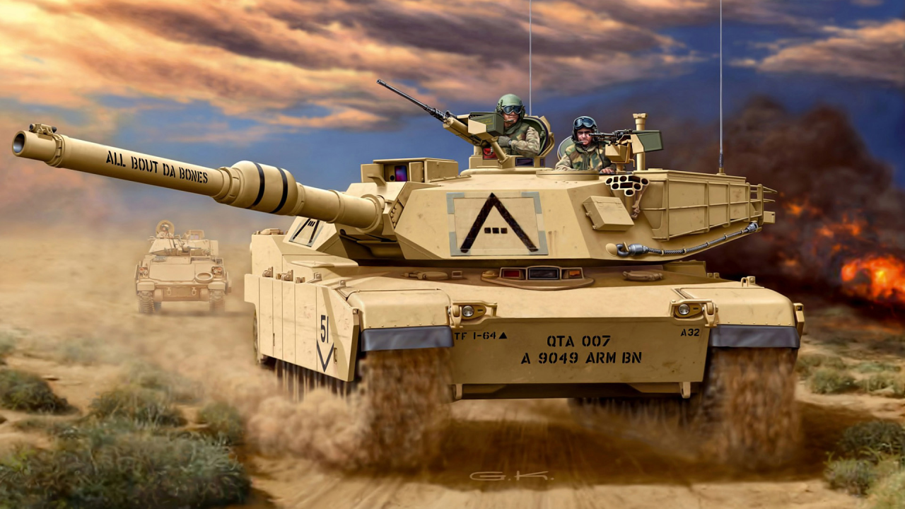 танк, m1 a1h1, боевой, Арт, абрамс, основной, американский