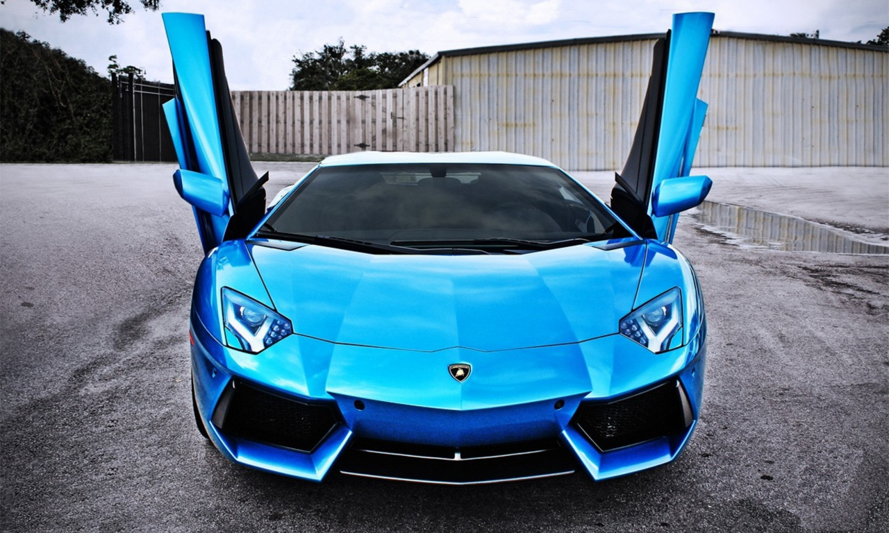 lp700-4, door, blue, Lamborghini, двери, вверх, car, aventador