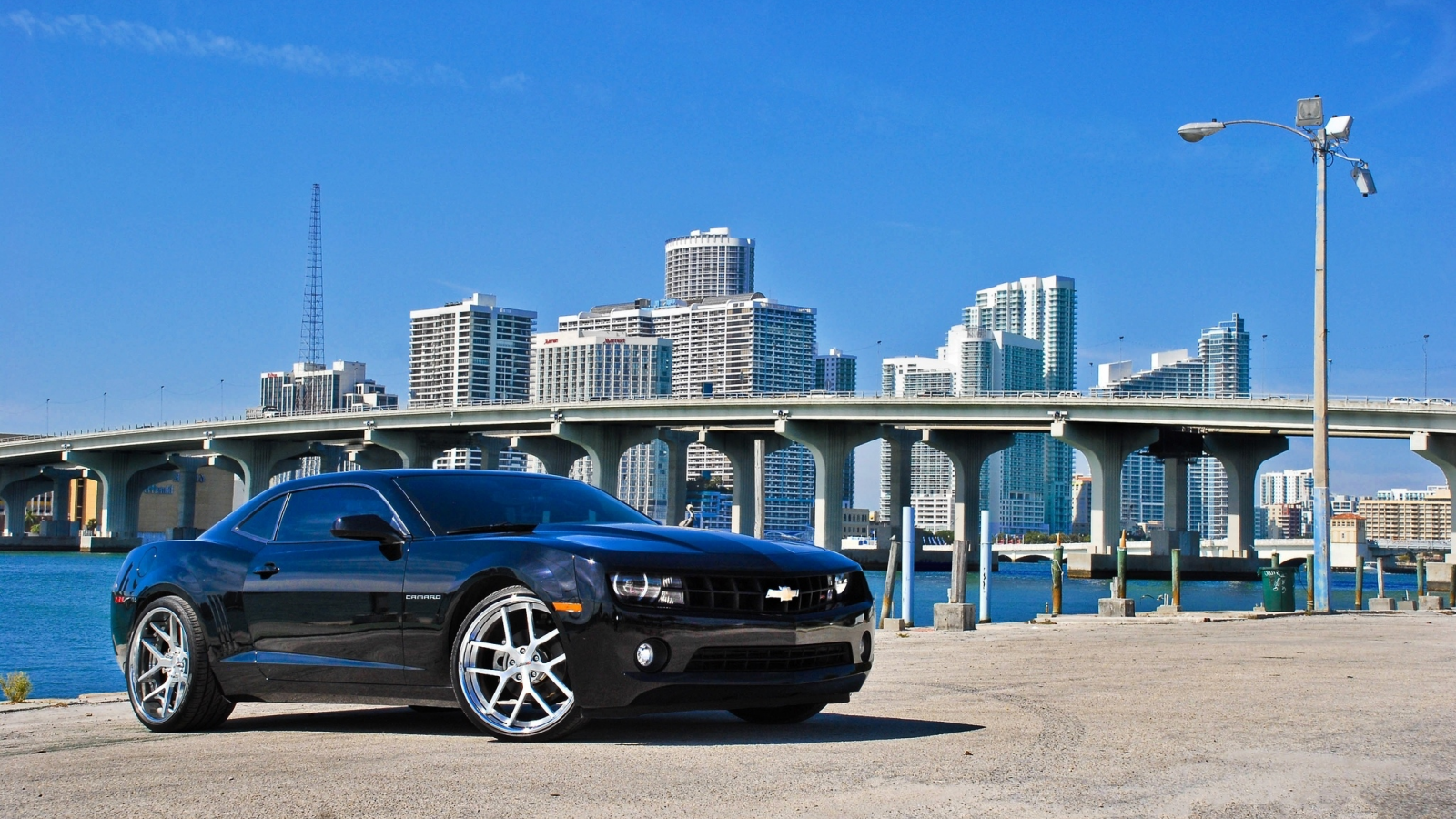 чёрный, black, Chevrolet, camaro ss, шевроле камаро сс, florida, miami