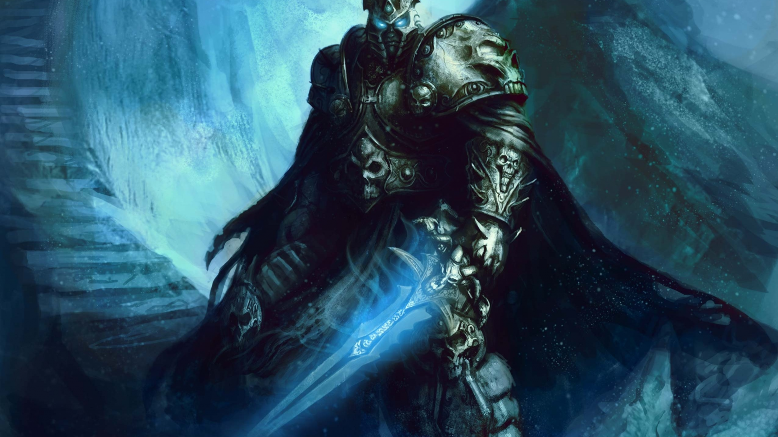 меч, arthas, броня, World of warcraft, fanart, шлем, wow, ступени, lich king