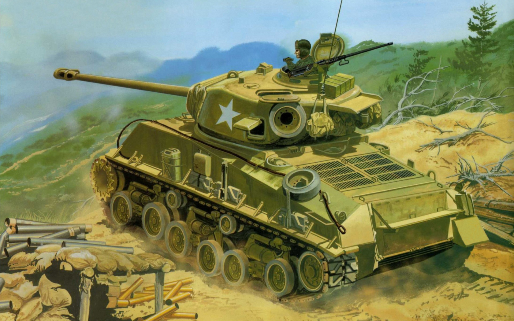 sherman, Арт, корейская война, танк, a3e8, танк, m4, средний