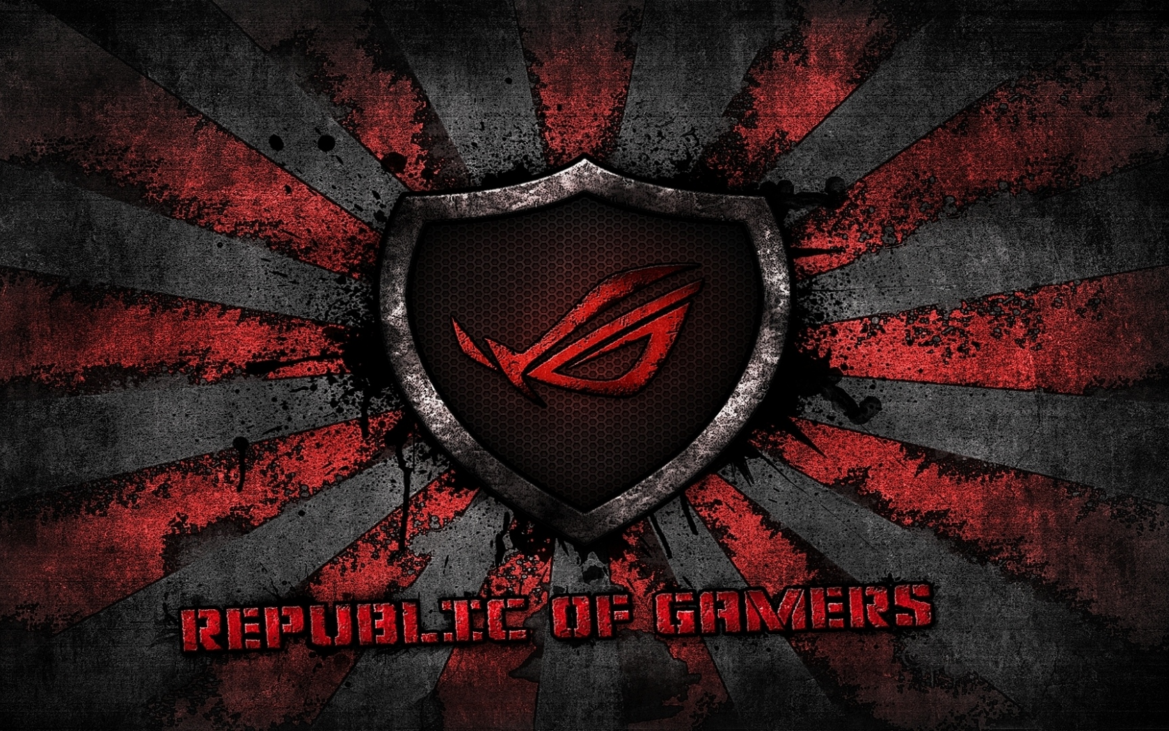 logo, red, grey, Asus, asus gamer, background, brand, rog, sunburst, republic of gamers