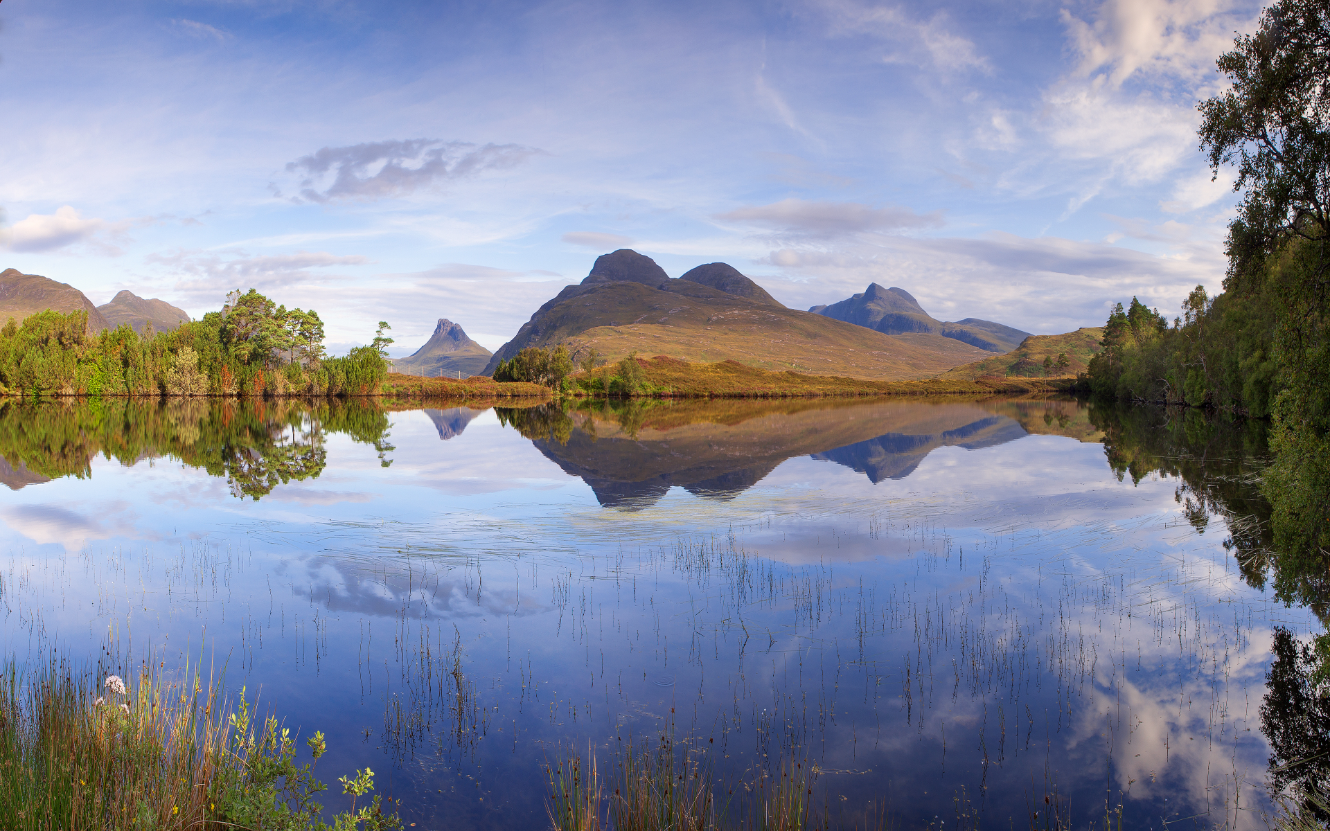 природа, небо, облака, Loch cal dromannan, пейзаж, озеро, scotland