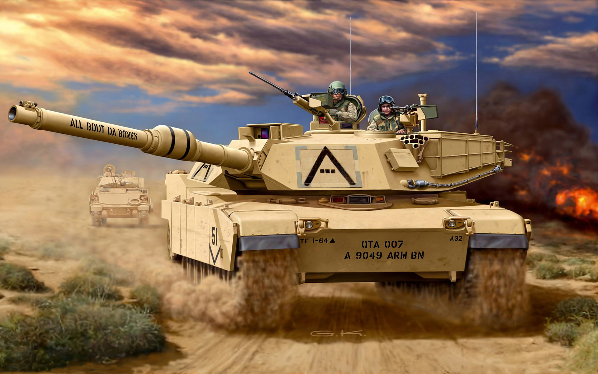 танк, m1 a1h1, боевой, Арт, абрамс, основной, американский