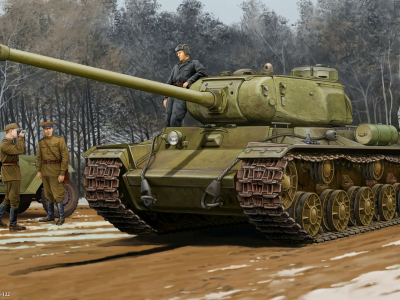 тяжелый, Кв-122, советский, арт, солдаты, танк