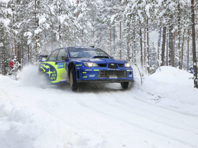 rally, Subaru, снег, синий, зима, белый, wrc, фары, гонка, impreza