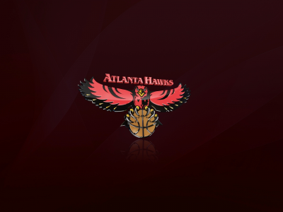 баскетбол, мяч, ястребы, логотип, красный, Atlanta hawks, nba