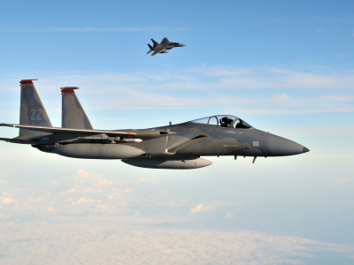 U.s. air force, полет, облака, небо, kadena air base, f-15c eagles, япония