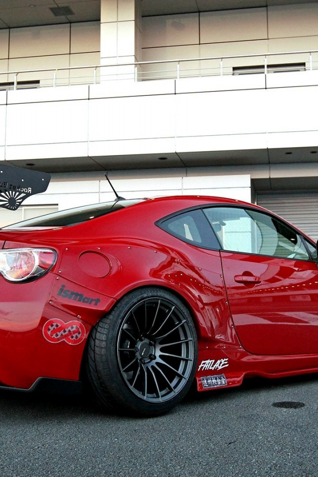 scion fr-s, обоя, red, автомобиль, tuning, sportcar, Car, rocket bunny, wallpapers