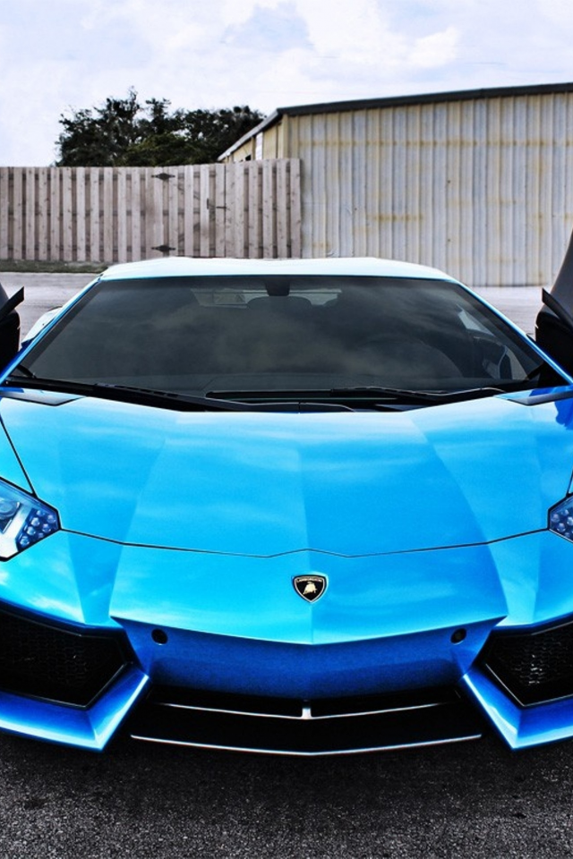 lp700-4, door, blue, Lamborghini, двери, вверх, car, aventador