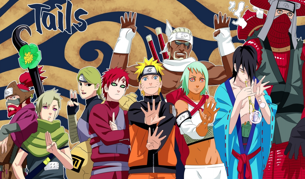 anime, naruto, killer bee, gaara