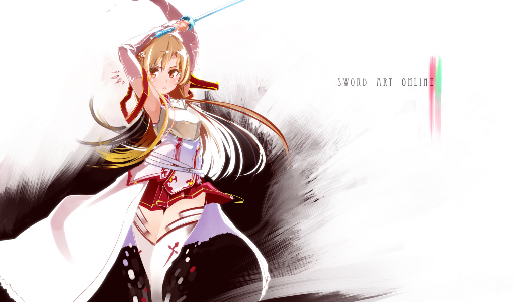 мечница, art, мечь, artist - pmpmpm, sword art online, девушка, asuna yuuki