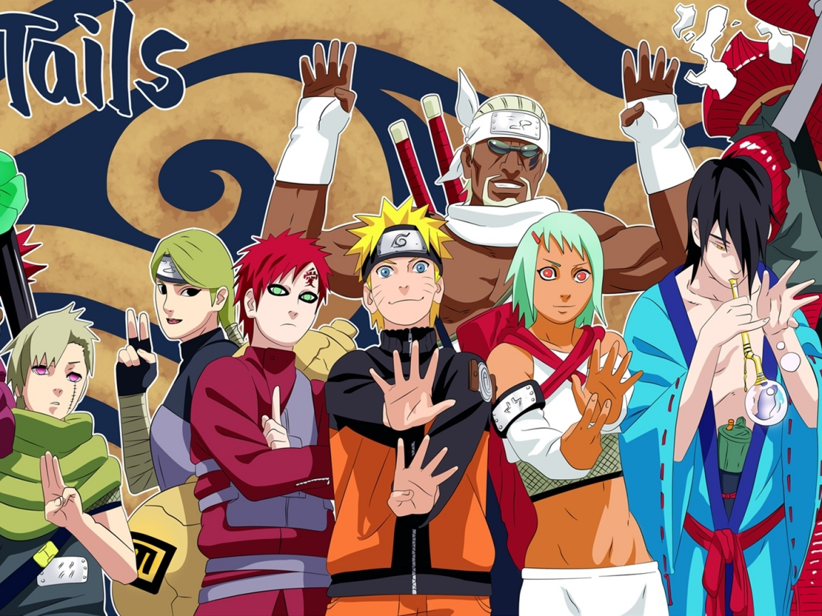 anime, naruto, killer bee, gaara