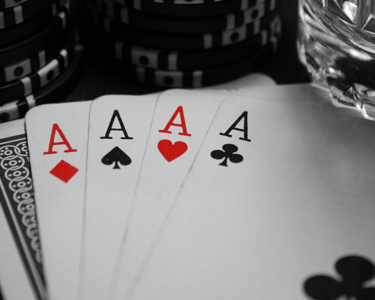 игра, покер, пики, бубны, карты, туз, белый, черный