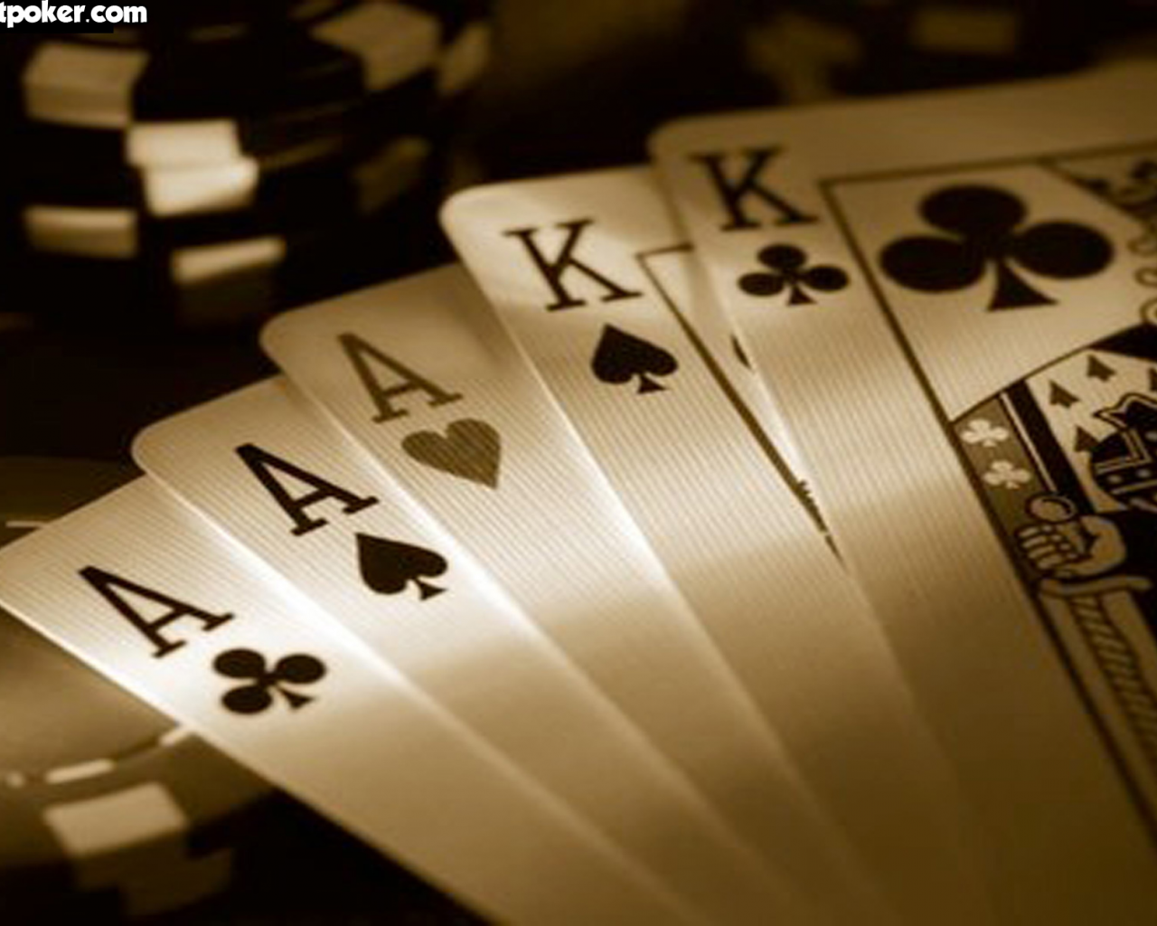 тузы, короли, фул-хаус, игра, покер, карты, фишки, азарт