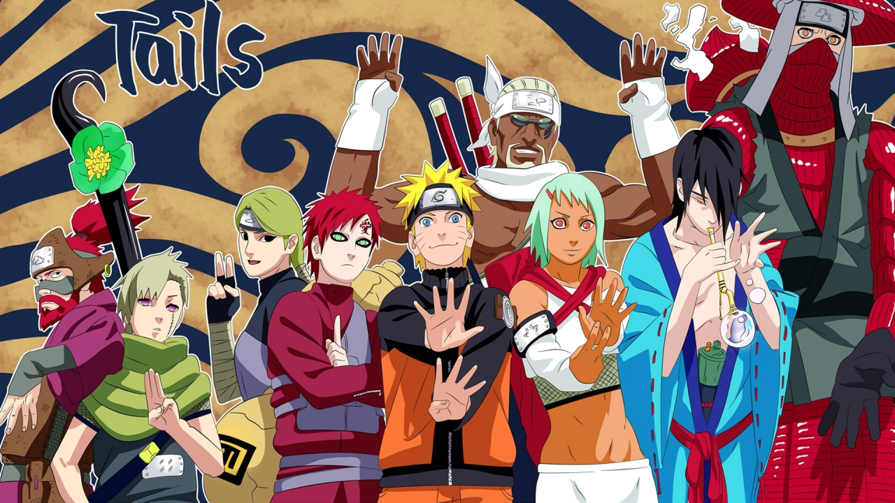 anime, naruto, killer bee, gaara