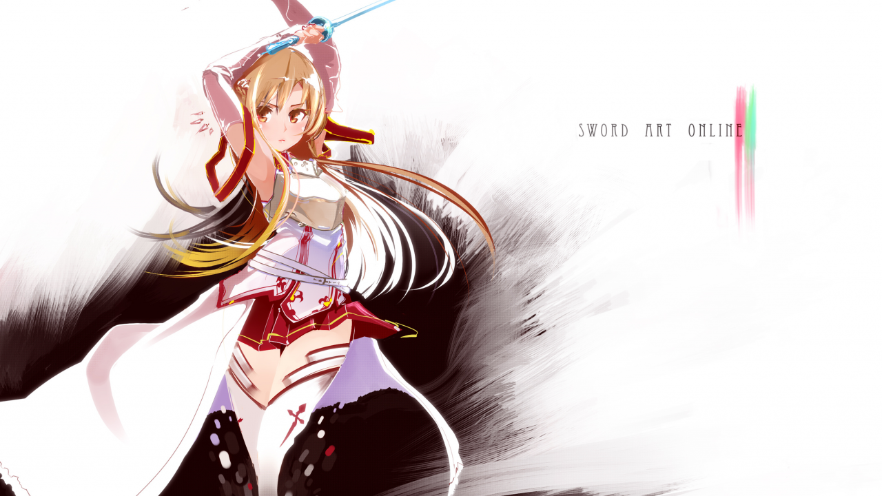 мечница, art, мечь, artist - pmpmpm, sword art online, девушка, asuna yuuki