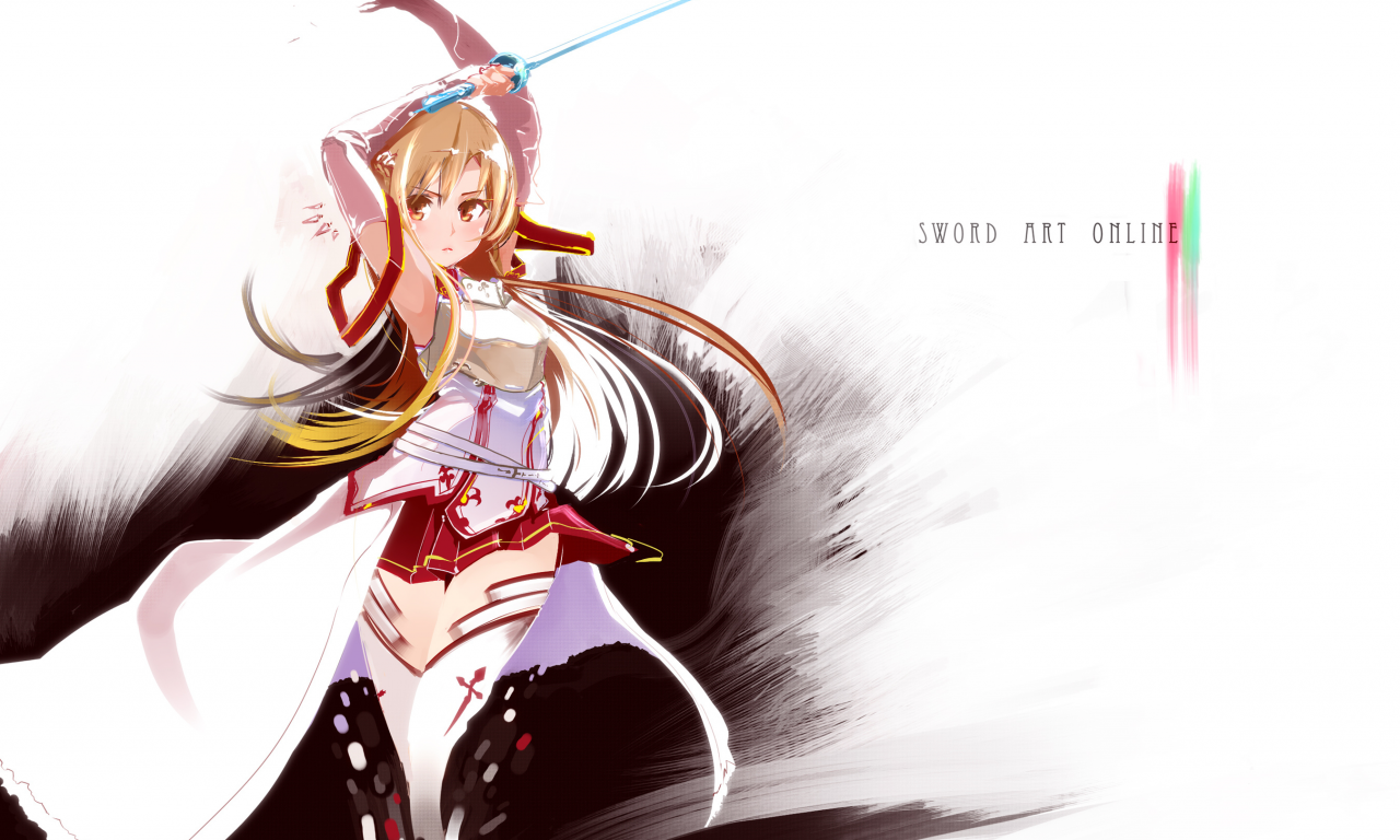 мечница, art, мечь, artist - pmpmpm, sword art online, девушка, asuna yuuki