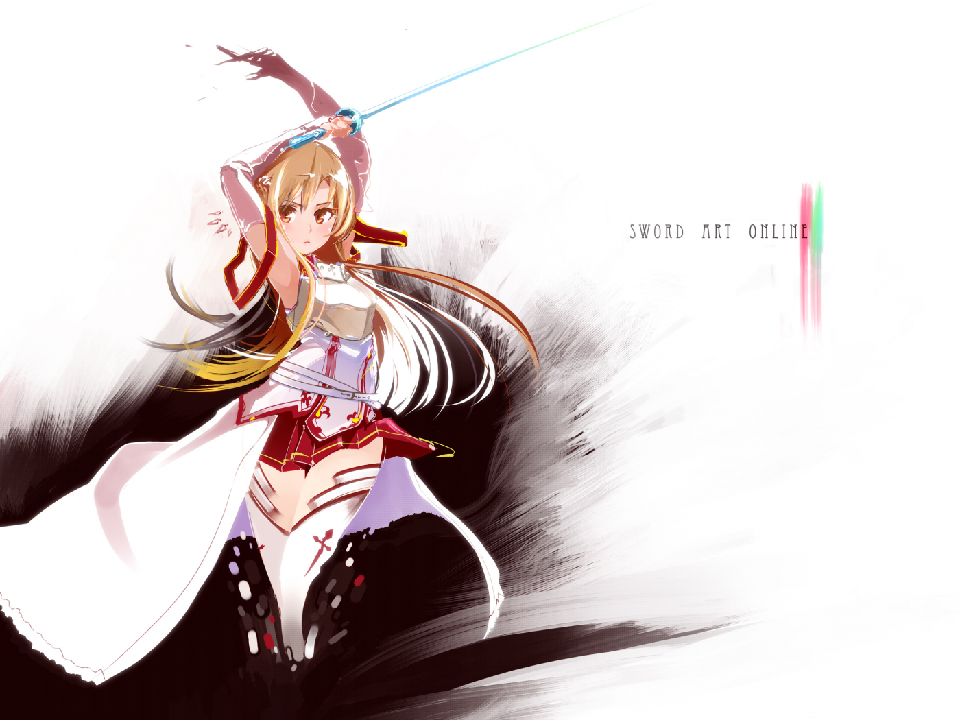 мечница, art, мечь, artist - pmpmpm, sword art online, девушка, asuna yuuki