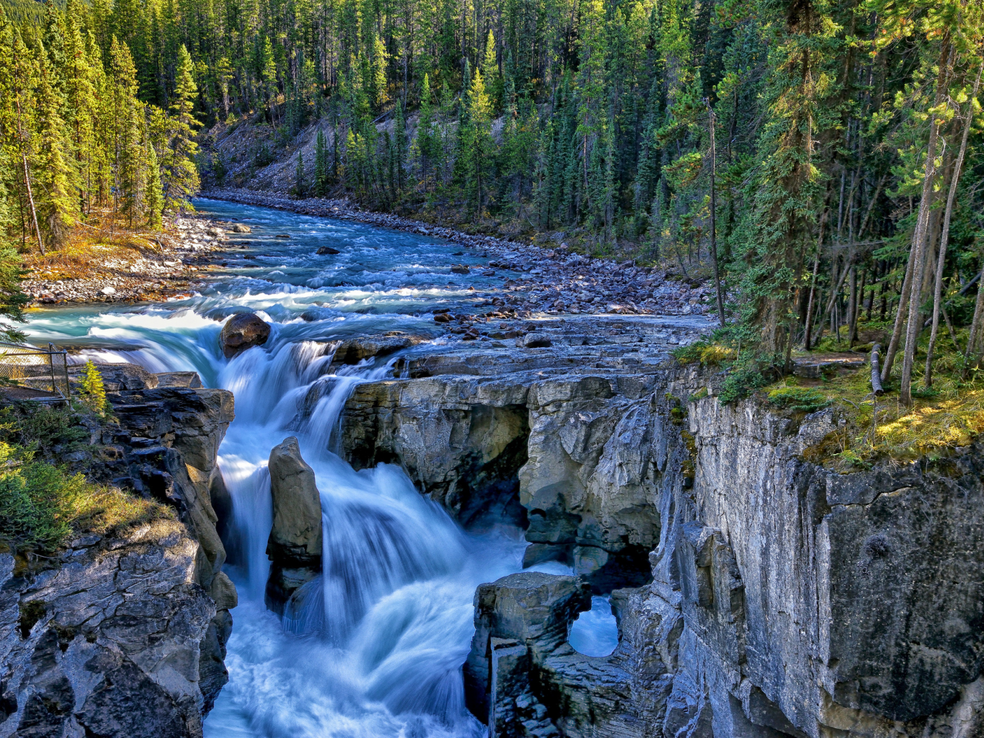 sunwapta river, канада, jasper national park, canada, водопад, sunwapta falls