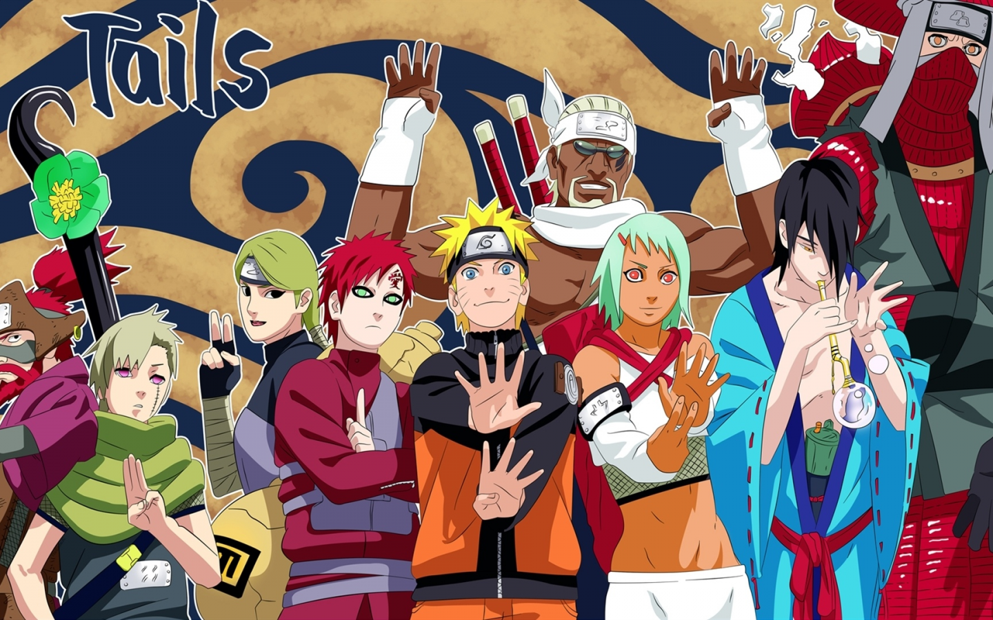 anime, naruto, killer bee, gaara