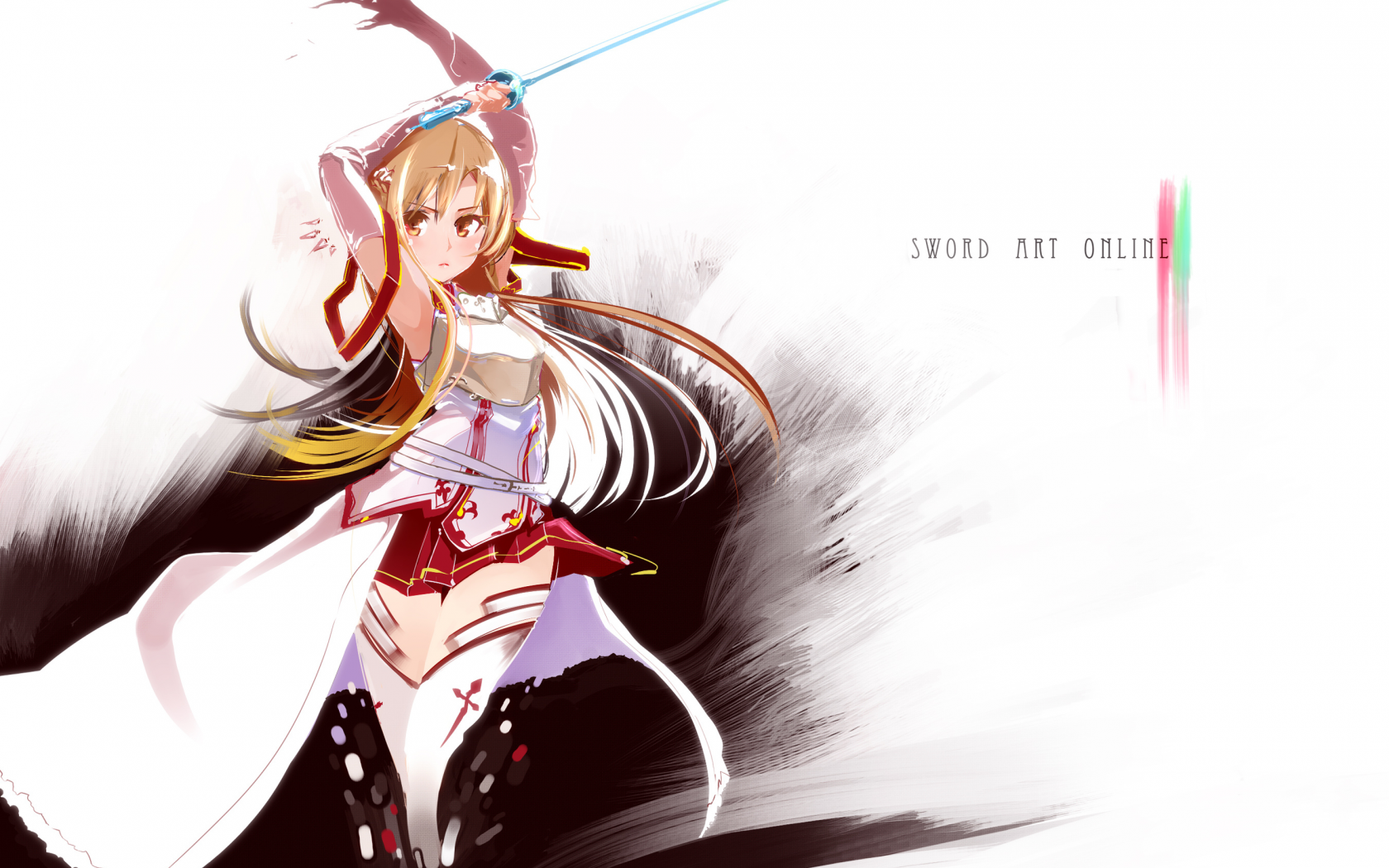 мечница, art, мечь, artist - pmpmpm, sword art online, девушка, asuna yuuki