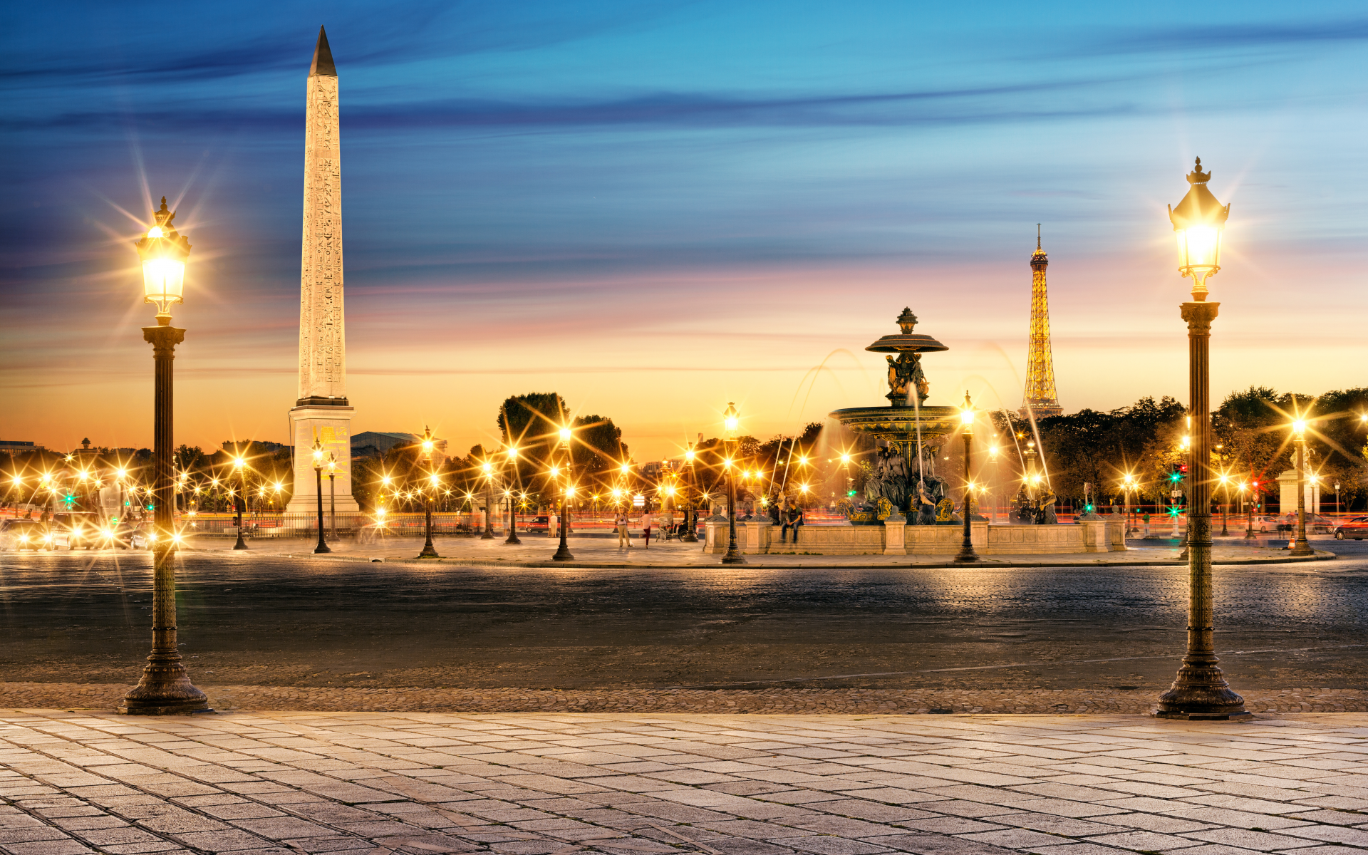 place de la concorde, france, ob__lisque de louxor, la tour eiffel, paris