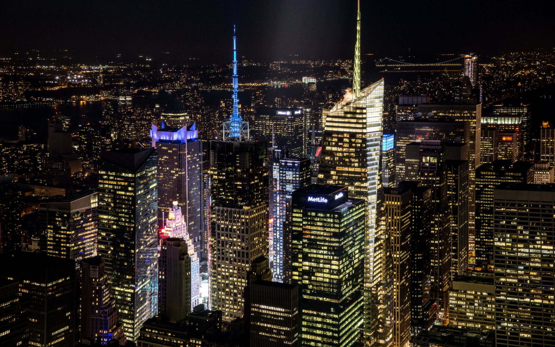 город, nyc, нью-йорк, usa, new york city, ночь, небоскребы, сша