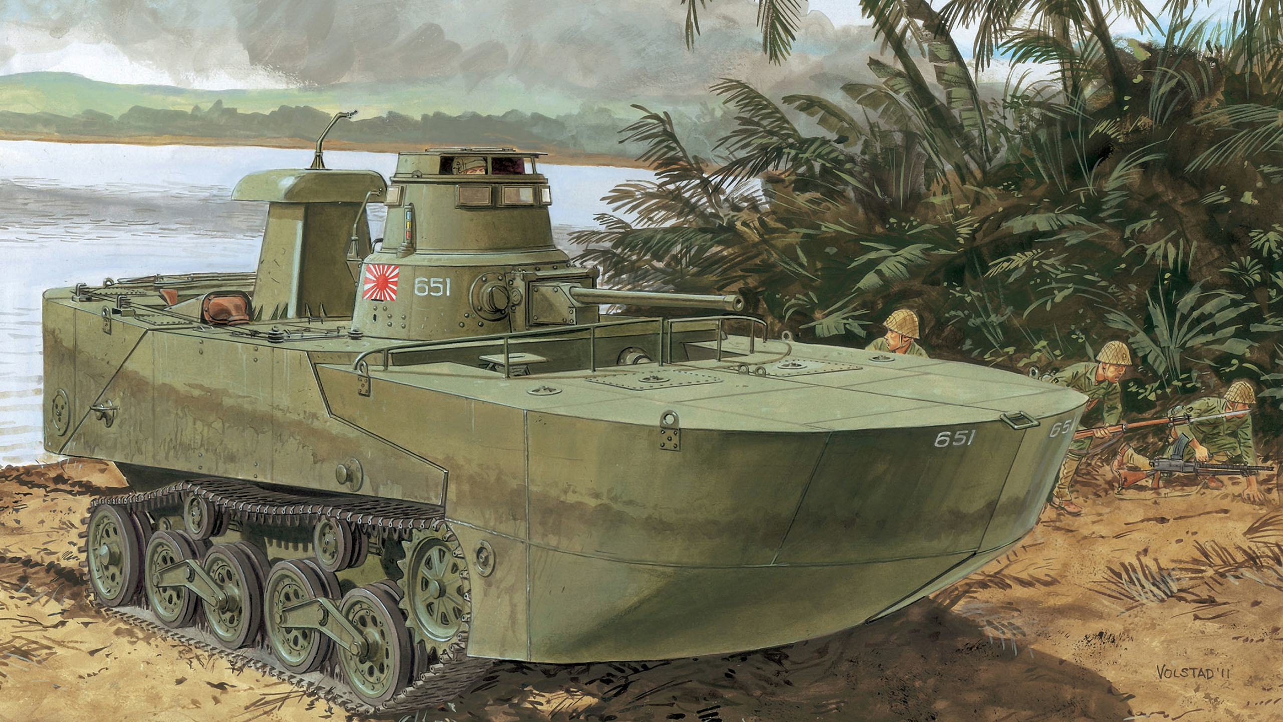 ка-ми, танк, арт, амфибия, японский, плавающий, type 2