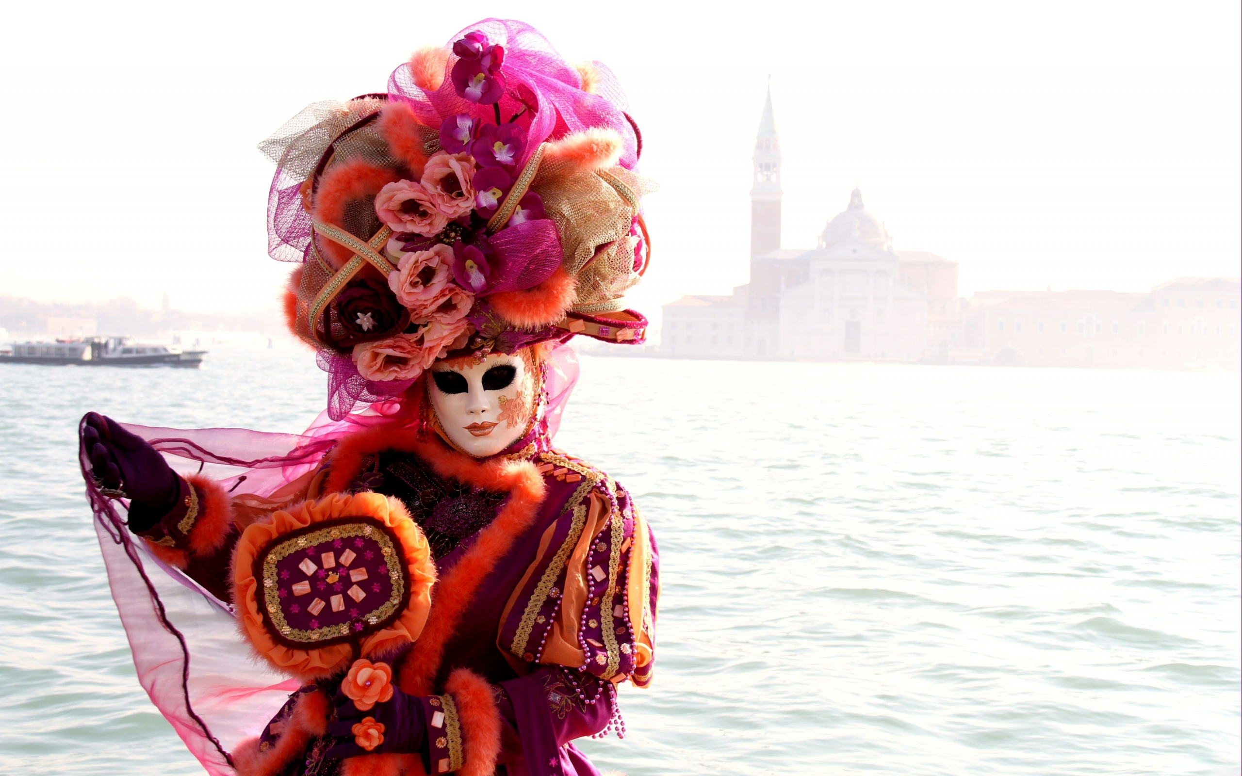 маска, карнавал, наряд, венеция