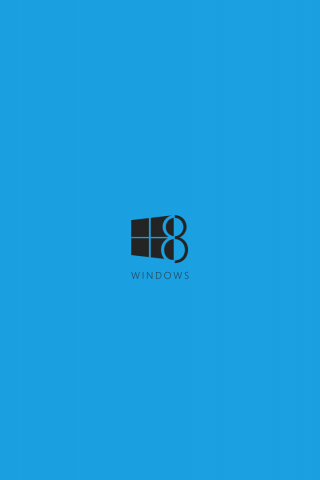 восьмерка, windows 8, минимализм, синий фон, логотип