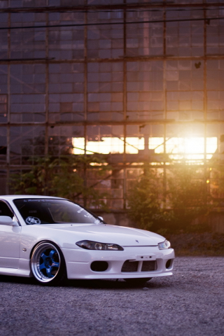 белый, ниссан, silvia, nissan, s15, tuning