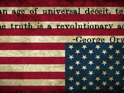 usa, upside down, flag, george orwell, america, stars