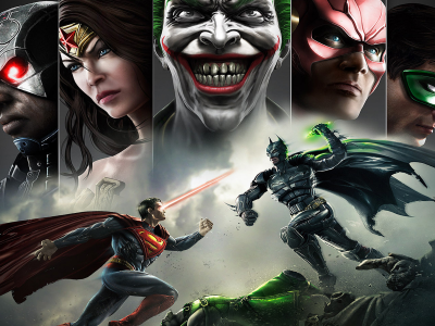 flash, batman, улыбка, green lantern, injustice gods among us, joker, superman, wonder women