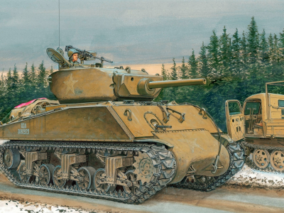 jumbo, средний танк, рисунок, m4a3e2, sherman, ron volstad, шерман