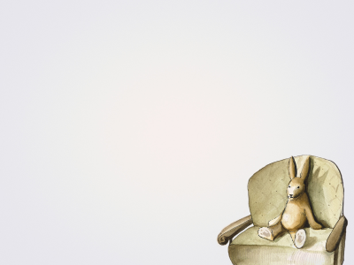 минимализм, светлый фон, сидит, rabbit, кролик, заяц, диван