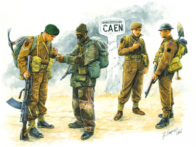 арт, британские, солдаты, парашютисты, ww2., канны