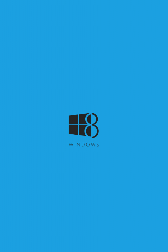 восьмерка, windows 8, минимализм, синий фон, логотип