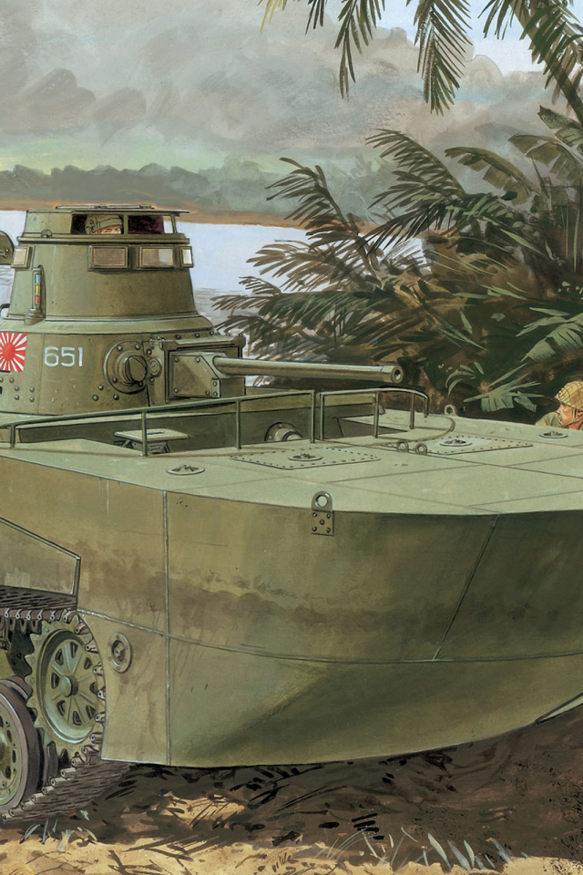 ка-ми, танк, арт, амфибия, японский, плавающий, type 2