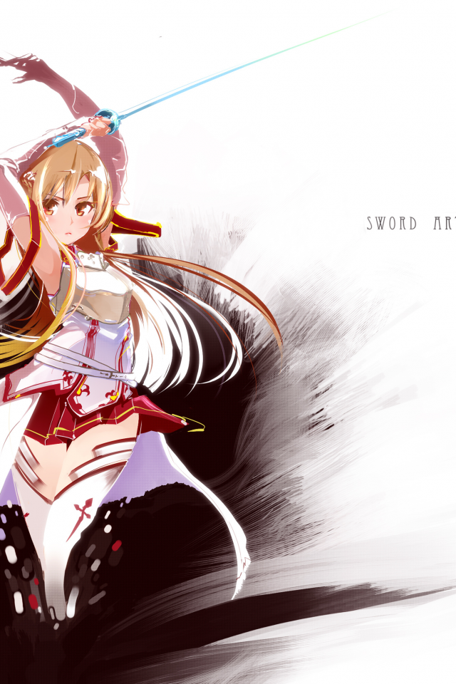 мечница, art, мечь, artist - pmpmpm, sword art online, девушка, asuna yuuki